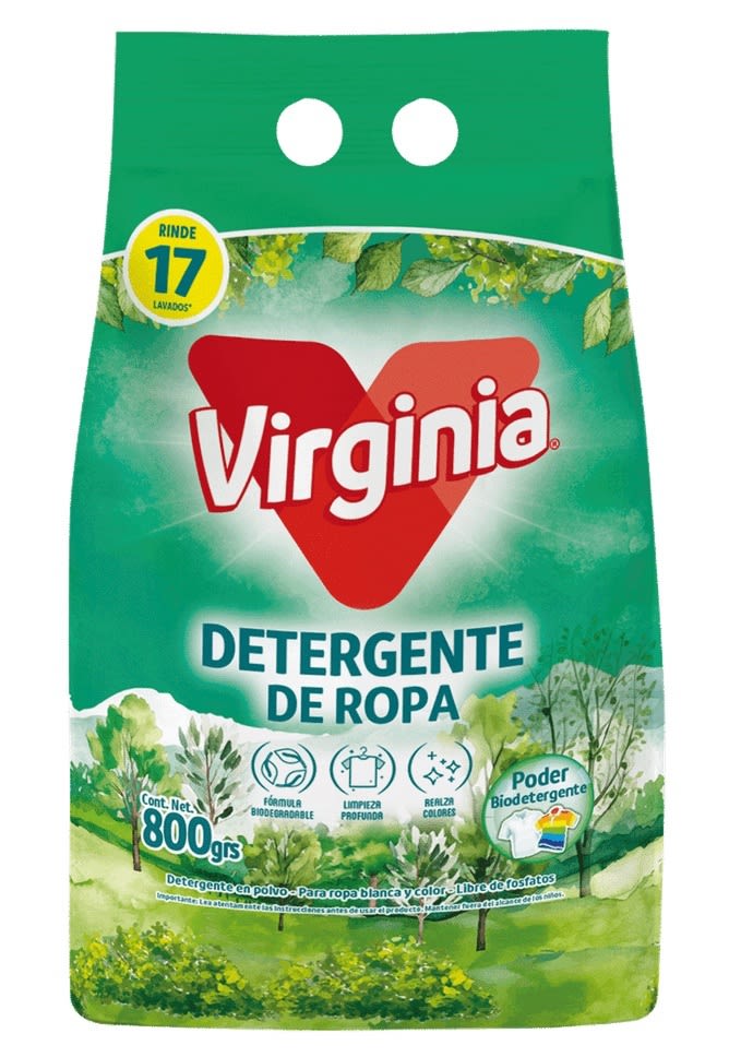 VIRGINIA DETERGENTE EN POLVO 800 GR BOSQUE1