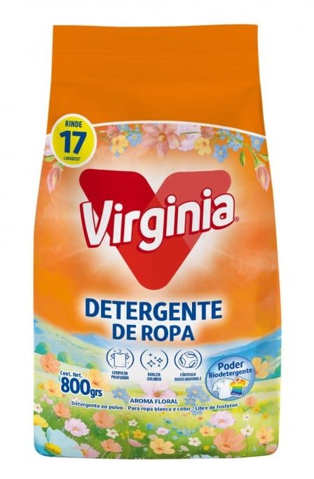 VIRGINIA DETERGENTE EN POLVO 800 GR FLORAL1