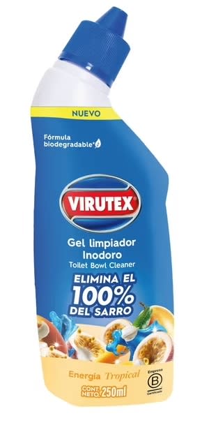 VIRUTEX LIMPIADOR GEL INODORO 250 ML ENERGÍA TROPICAL1
