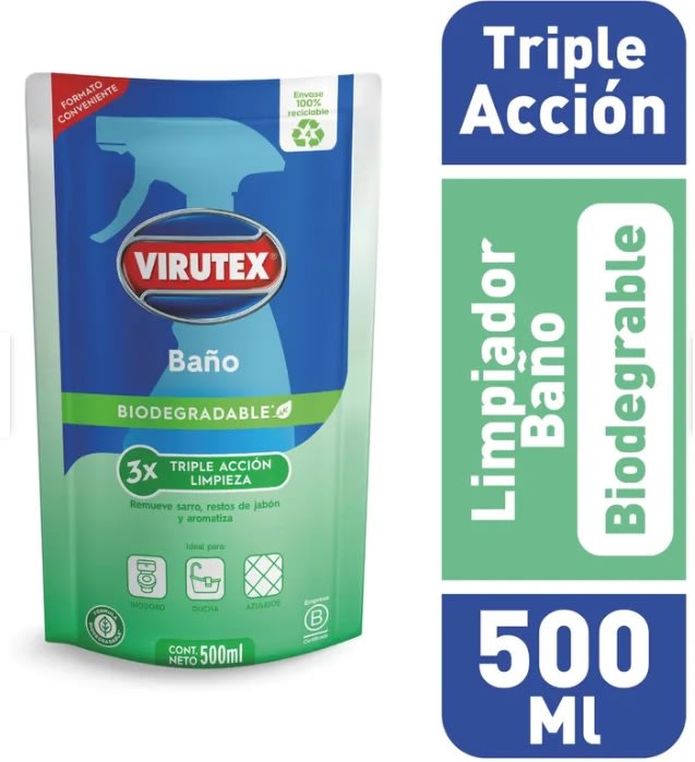VIRUTEX LIMPIADOR BAÑO 500 ML DOYPACK1