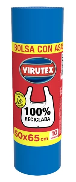 VIRUTEX BOLSA BASURA 50X65 CM 10 UN CON ASAS AZUL1