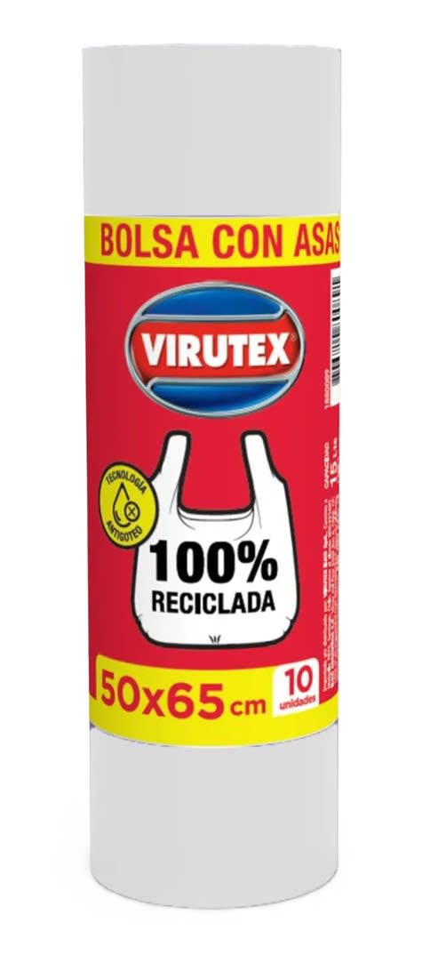 VIRUTEX BOLSA BASURA 50X65 CM 10 UN BLANCA ASAS1
