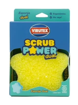 VIRUTEX ESPONJA DUAL SCRUB POWER UNIDAD COLORES SURTIDOS2