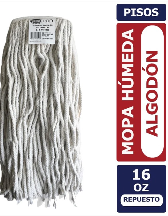 VIRUTEX MOPA HÚMEDA ALGODÓN PRO 16 ONZAS REPUESTO1