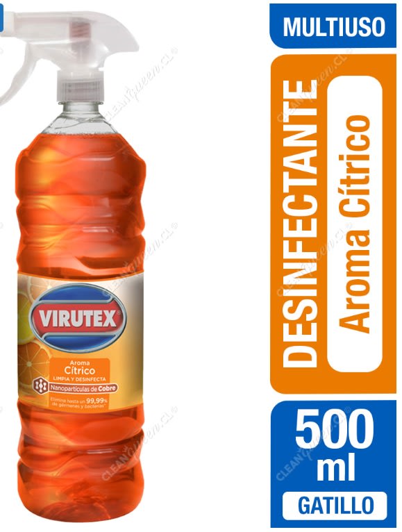 VIRUTEX LIMPIADOR MULTIUSO DESINFECTANTE 500 ML GATILLO1