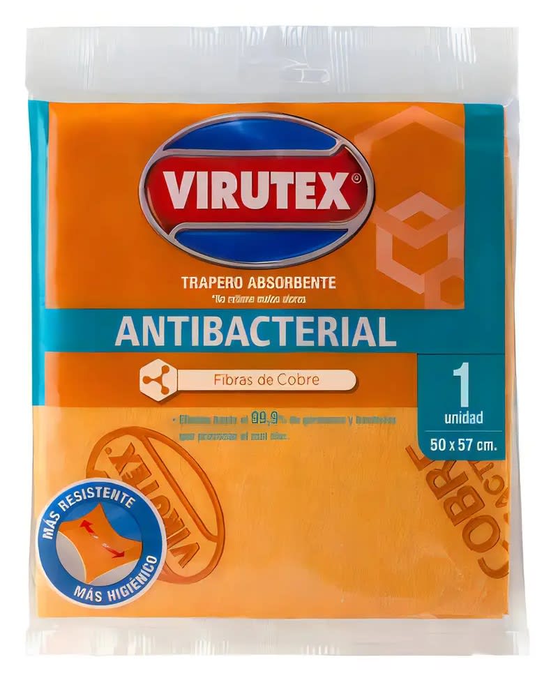 VIRUTEX TRAPERO 50X57 CM CON FIBRAS DE COBRE ANTIBACTERIAL1