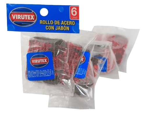 VIRUTEX VIRUTILLA CON JABÓN TIRA 6 UN1