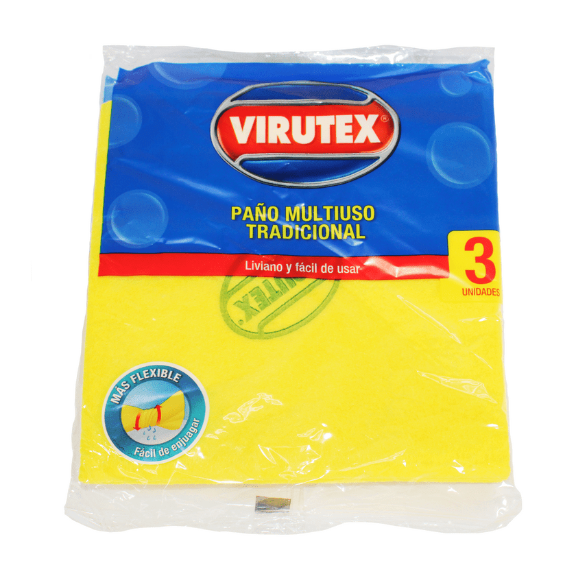 VIRUTEX PAÑO AMARILLO MULTIUSO 3 UN1