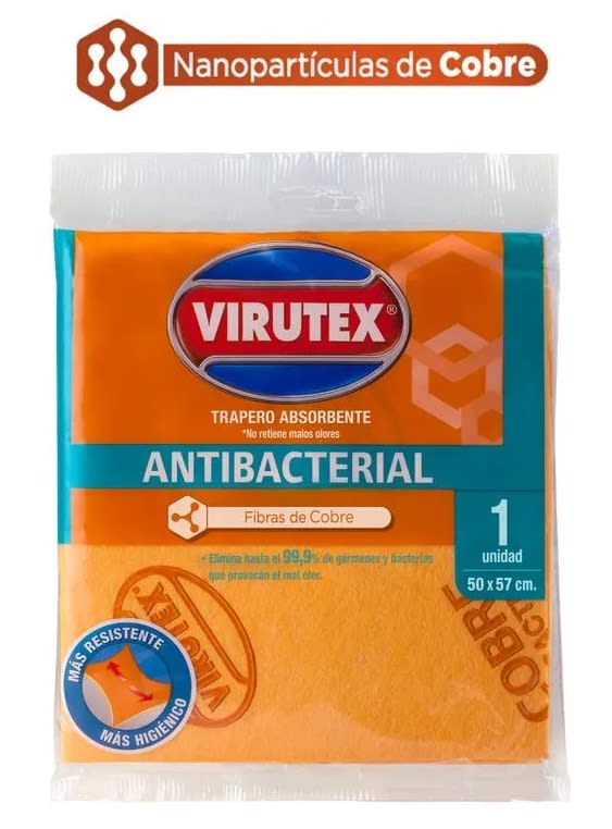 VIRUTEX TRAPERO 50X57 CM ANTIBACTERIAL SINTÉTICO1