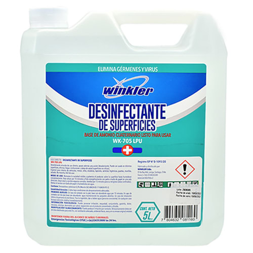 WINKLER DESINF 5 LTS WK 705 LPU AMONIO CUAT1