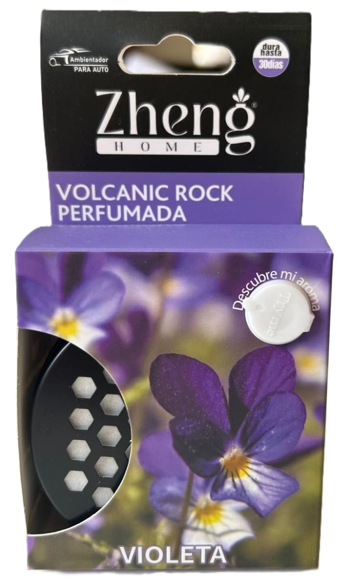 ZHENG ROCA VOLCÁNICA PERFUMADA PARA AUTOMÓVIL AROMA VIOLETA1