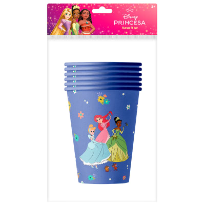 Vaso 9 oz Princesas por 6 und1