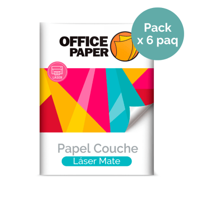 Papel Couche Láser Mate  30 Hojas A4 x6 Paquetes