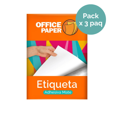 Etiqueta Mate 100 Hojas A4 x3 Paquetes