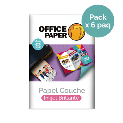 Papel Couche Inkjet Brillante 10 Hojas A4 x6 Paquetes