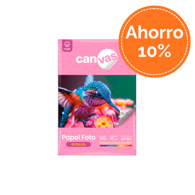 Papel Foto Brillante Jumbo Por 6 Paq.