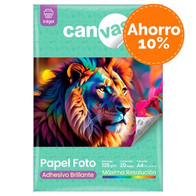 Papel Foto Adhesivo Brillante Por 6 Paq.