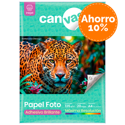 Papel Foto Adhesivo Brillante Por 6 Paq.