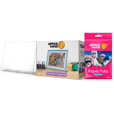 Porta Foto Horizontal + Papel Foto1