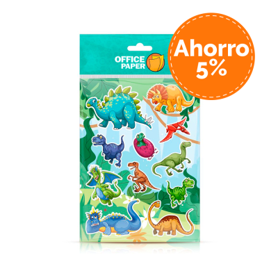 Stickers Dinosaurios Por 6 Paq.