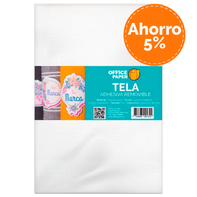 Etiqueta Tela Removible Por 6 Paq.