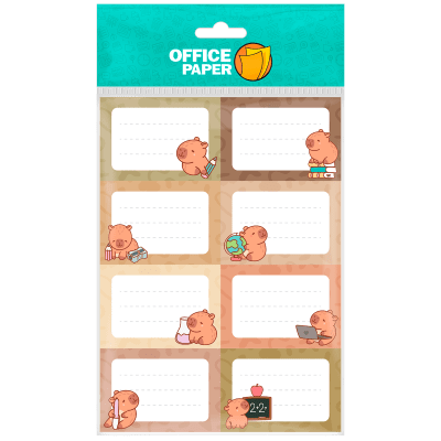 Etiquetas Escolares Niños Capibara Escolar