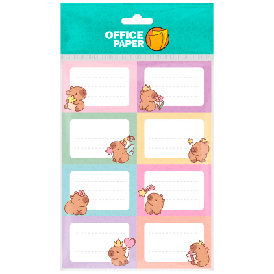 Etiquetas Escolares Niñas Capibara Kawaii