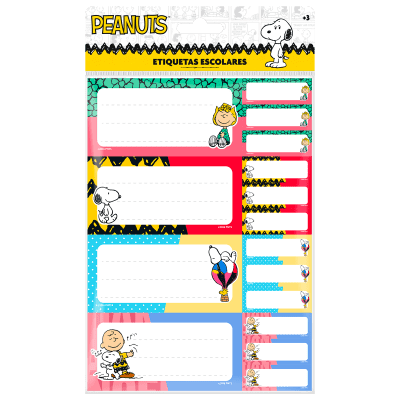 Etiquetas Escolares Peanuts Half & Laught