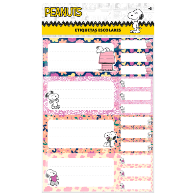 Etiquetas Escolares Peanuts Illustrating Nature