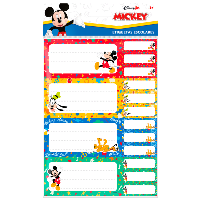 Etiquetas Escolares Mickey Mouse Jr.