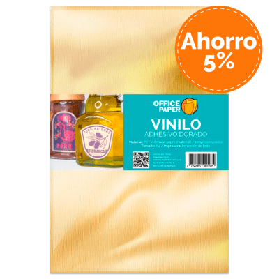 Vinilo Adhesivo Dorado Por 6 Paq.