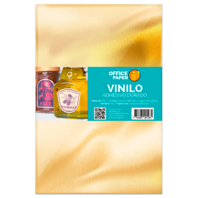 Vinilo Adhesivo Dorado 05 Hojas A4