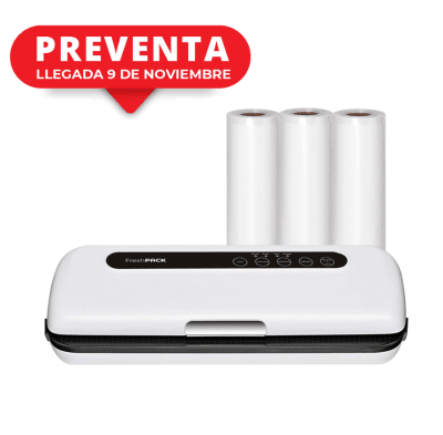 SELLADORA AL VACIO SV100 + 3 ROLLOS 22CM X 5M6