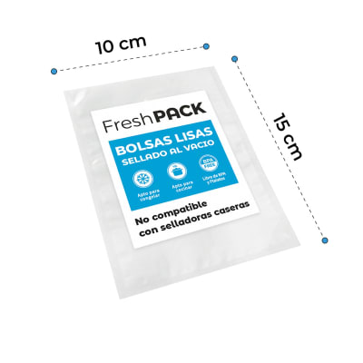 Pack 100 Bolsas Vacío Lisas 70 Micras 10x15 Cm