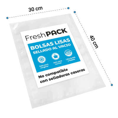 Pack 100 Bolsas Vacío Lisas 90 Micras 30x40 cm