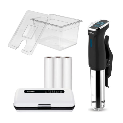 Pack Sous Vide + SV100 + 3 Rollos 22 cm x 5m + Contenedor 11L