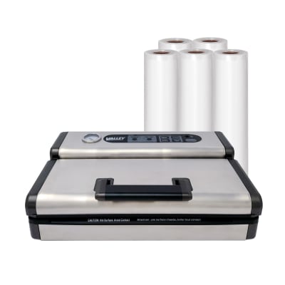 Pack Selladora Vacío Succión DS134 + 5 Rollos 28 cm x 5m