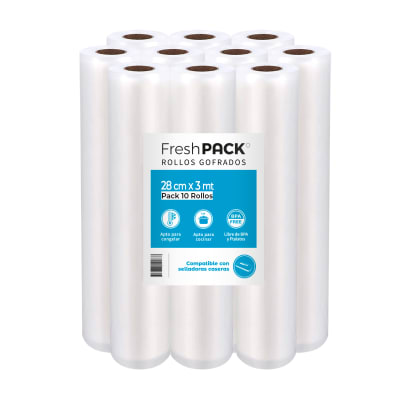 Pack 10 Rollos Gofrados 28 cm x 3 m