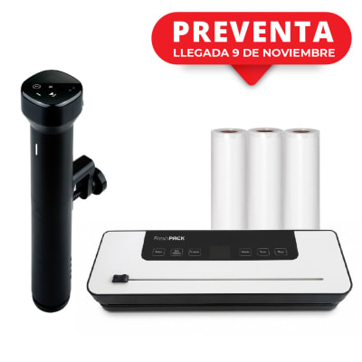 PACK SOUS VIDE SV15 BLACK + SV50 + 3 ROLLOS 22 CM X 5 MT1