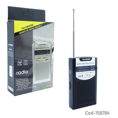 Radio AM/FM 2 Bandas Marca HUDSHENG1