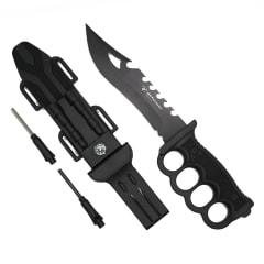 CUCHILLO DEFENSOR + PEDERNAL + PITO