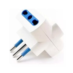 AdaptadorEnchufe Triple 3 Patas Blanco