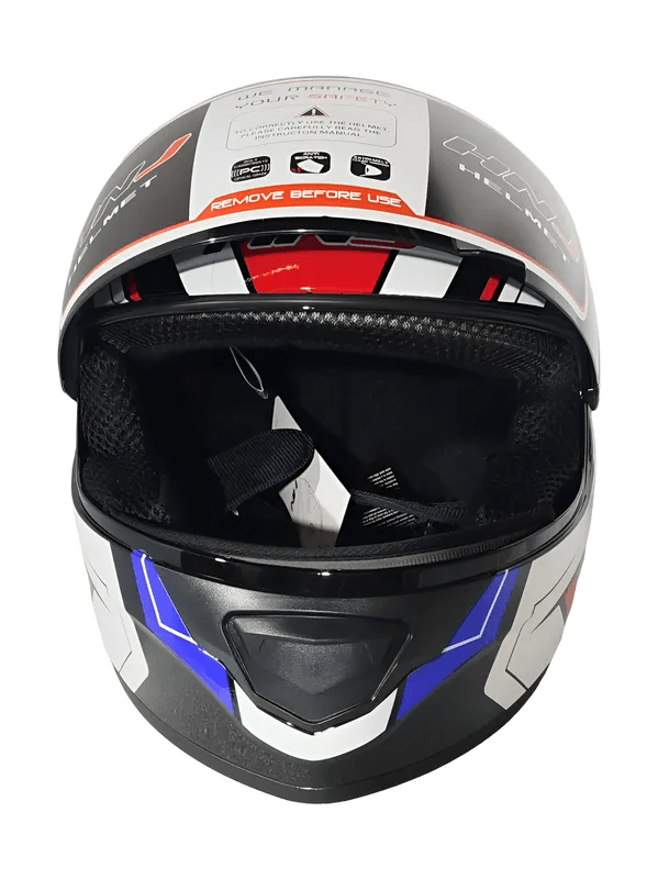 CASCO MOTO CERRADO DISEÑO DIENTES SKU8816