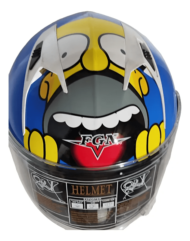 SKU883 CASCO MOTO CERRADO DISEÑO LOS SIMPSON4