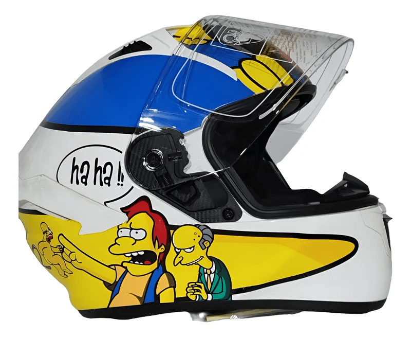 SKU883 CASCO MOTO CERRADO DISEÑO LOS SIMPSON6