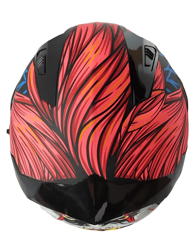 SKU888 CASCO MOTO CERRADO DISEÑO CON DIENTES AMARILLOS5