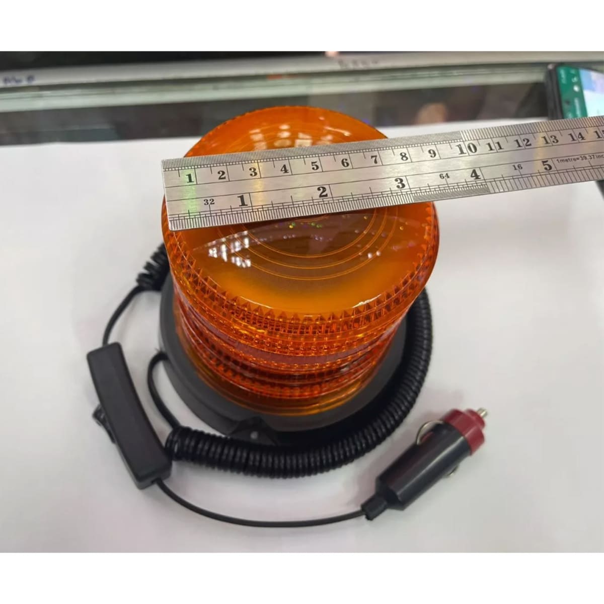 Baliza Led Ambar 10-30v Con Interruptor E Iman2