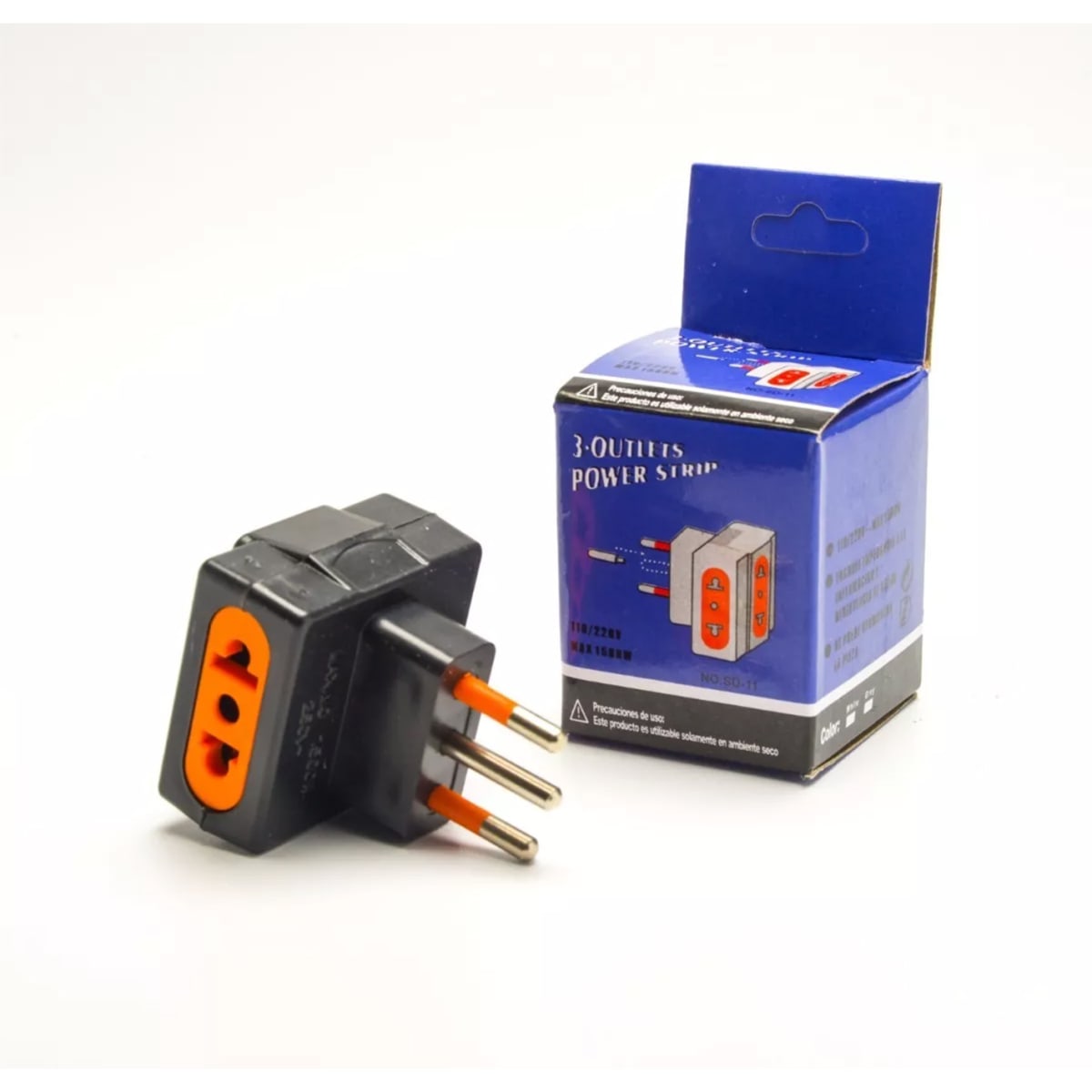 Adaptador Enchufe Triple 3 Patas Rio X 22