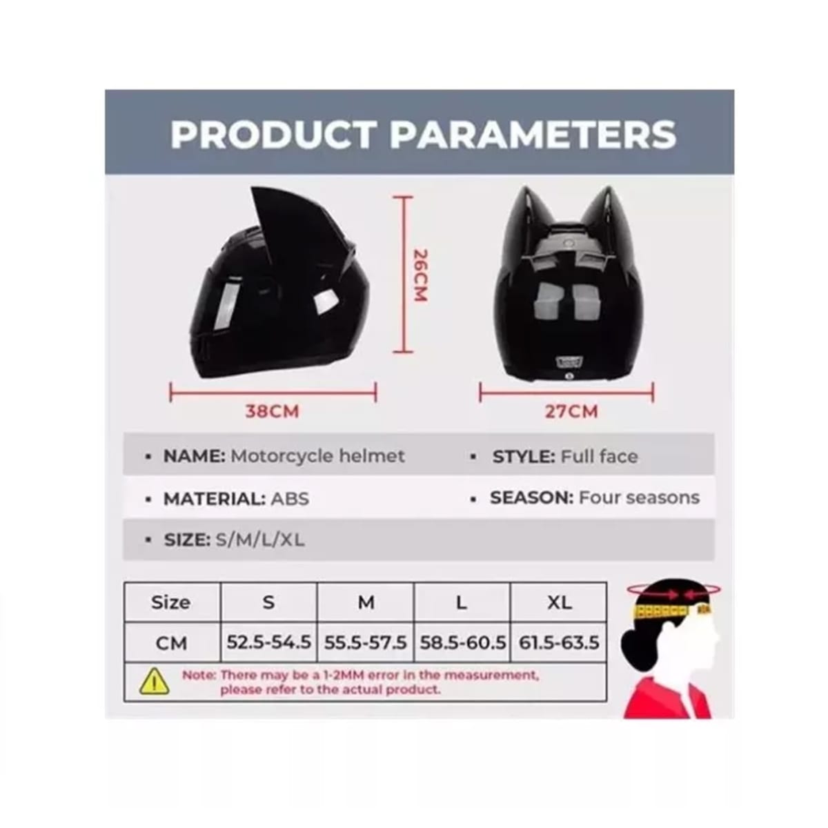 Casco De Moto Con Orejas3