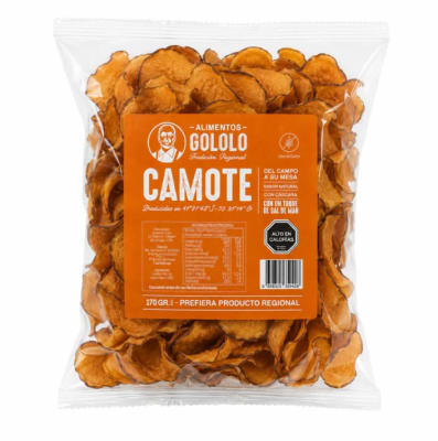 Papas fritas artesanales, Gololo Chiloe 185 grs Camote